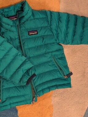 Patagonia Teal Quilted Down Jacket